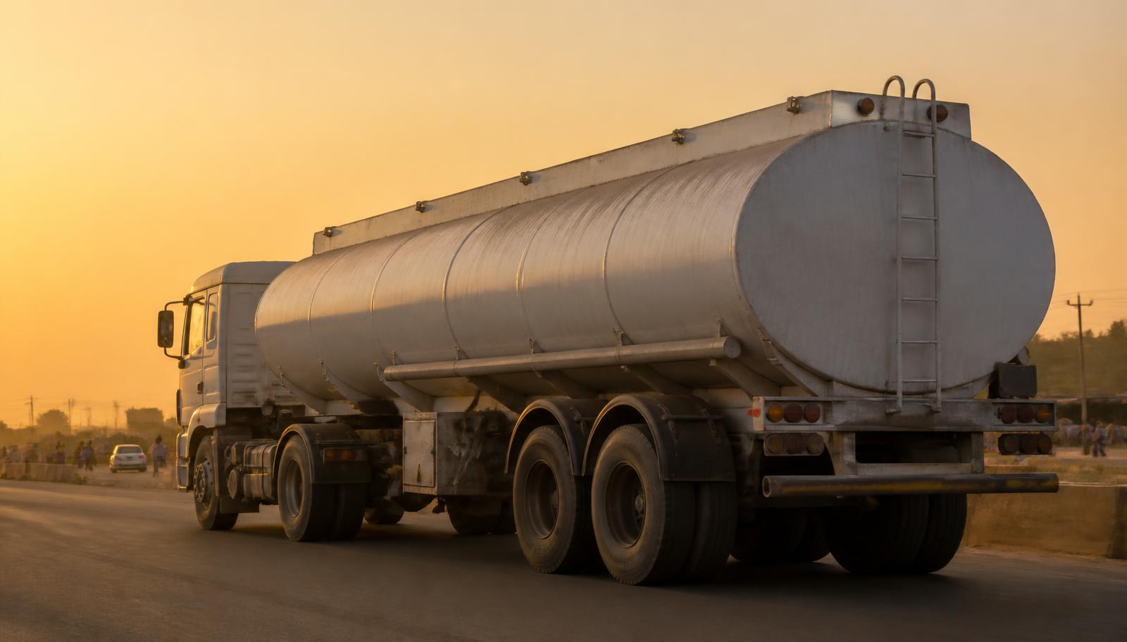 Fuel tanker loading at a depot